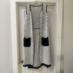 POL Black and White Knit Vest